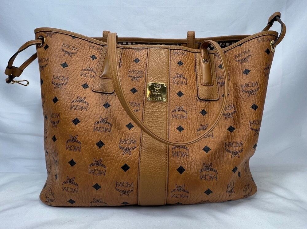 MCM - Liz Reversible Shopper Tote - Cognac Visetos - Medium SPB-CA 355078